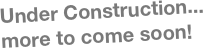 Under Construction... more to come soon!